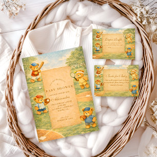 Vintage-Teddybär-Sport-Baby-Party Serviette