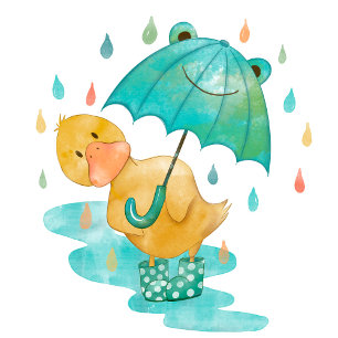 Ein kleines Duckling ist auf dem Weg zur Einladung Postkarte