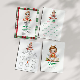 Pizza-Themed A-Slice of Heaven Baby Shower Einladung