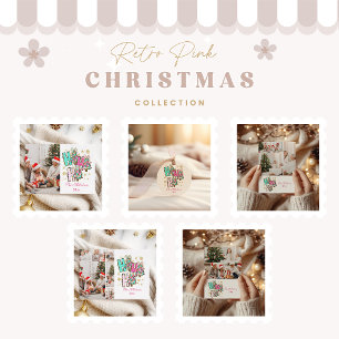 2 Foto Whimsical Ho Ho Weihnachtsfamilie Feiertagskarte