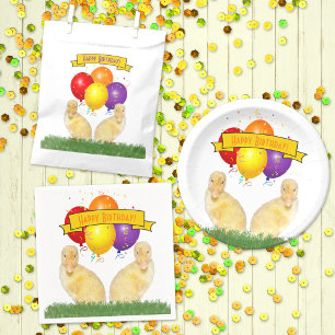 Ducklings Balloons Kinder Geburtstagsparty Einladung