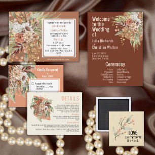 Fall Botanicals Wedding Suite (Rost) Einladung