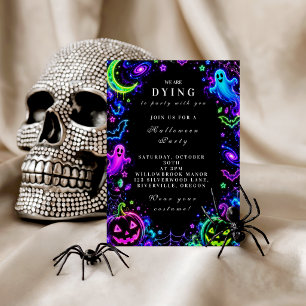 Luxuriöse Neon-Halloween-Feier Tasche
