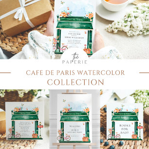 Paris Café Boulangerie Watercolor Gefälligkeitsbox Geschenkschachtel