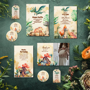 Wasserfarbe Niedlich Dinosaurier Grüne Boy Babydus Geschenkschachtel