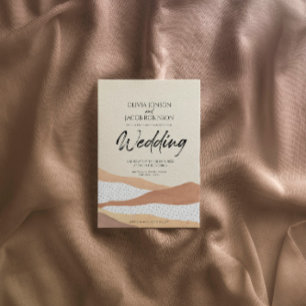 Warme Wüste   Einladung zur Hochzeit von Boho