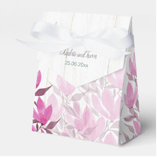 Rustikaler Chic Hot Pink Wasserfarben Blumen All In One Einladung