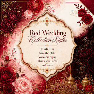 rote Vintage-Samt-Dunkle-Rose-gotische-Hochzeit Einladung