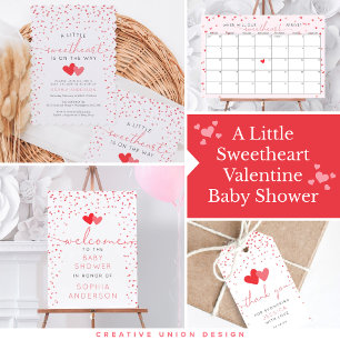 Eine kleine Sweetheart Valentine Baby Dusche lädt  Einladung