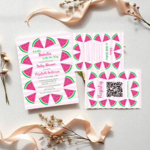 Sweet Watermelon Baby Shower Registry Begleitkarte
