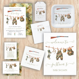 Jagen Camouflage Kinderdusche Quadratischer Aufkleber