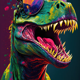 Dino Party 4. Dinosaurier Geburtstag Einladung