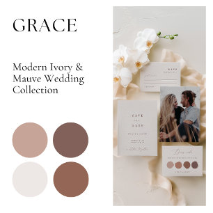 Moderne Elfenbeinkalligraphie Tabelle 1 Tischnumme Einladung