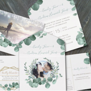 Gold Glitz Damask Einladung zur Hochzeit