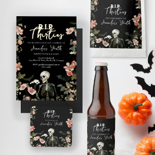 RIP 30 Skeletton Blumenkohl 40. Geburtstag Party Einladung
