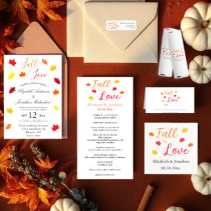 Rückgang der Liebe Herbstleaves Hochzeit Einladung