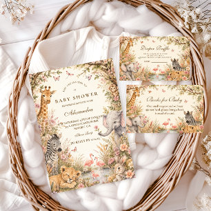 Botanische Boho-Safari-Mädchen-Baby-Party Serviette