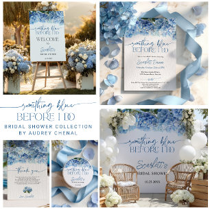 Etwas Elegantes Blue Hydrangea Brautparty Wandteppich