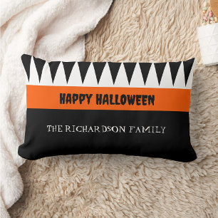 Happy Halloween Orange Black Personalisiert Große Geschenktüte