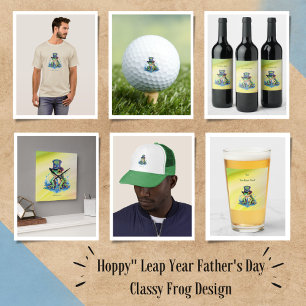 "Hoppy" Vatertag Frosch Top Hat und Krawatte Desig Karte