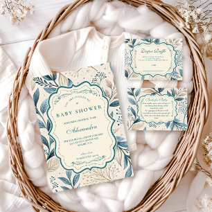 Softes Cottage-Wildblumen-Baby-Shower Einladung