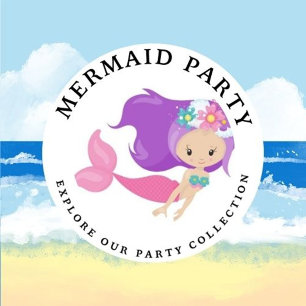 Mermaid Pink Lila Geburtstagsparty Danke Einladung