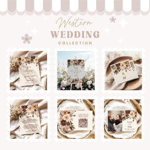 Floral Terracotta Wedding Save The Date