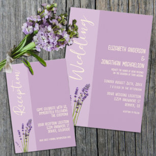 Lavender Liebe Wedding Einladung