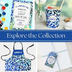 Rainbow Art Paint Birthday Party Boy Einladung