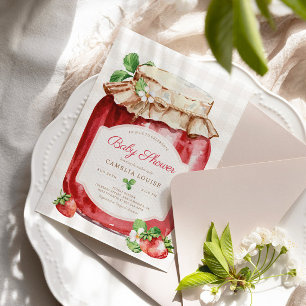 Berry Sweet Strawberry Jam Baby Shower Geschenkanhänger