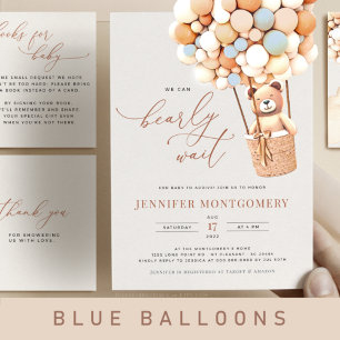 Babydusche aus Bärenblasen in einer Einladung