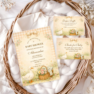 Skurril - Dummer Ganter - Baby Shower zum Frühling Einladung