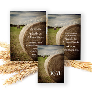Rustic Hay Bales Ranch Wedding RSVP