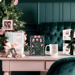 Merry & Pink Classic Retro Retro Rosa Santa Foliendrucke