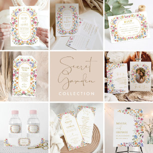 Classy Spring Wildblume Meadow Garden Wedding Einladung