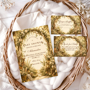 Whimsical Woodland Boho-Baby-Feier Einladung
