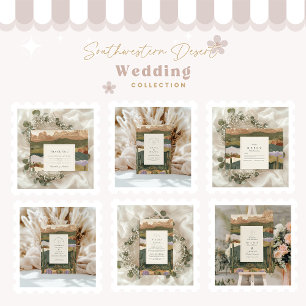 Landscape Wedding in der Wüste Südwesten Dankeskarte