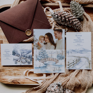 Watercolor Christmas Winter Wonderland Einladung