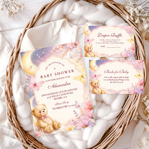 Himmelsbär Mond Sterne Babyparty Serviette