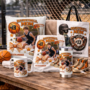 Retro-Grunge-Basketball-Mama-Fotogeschenk Kaffeetasse