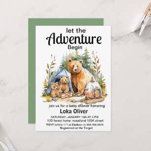Adventure Begin Woodland Babydusche Pappteller
