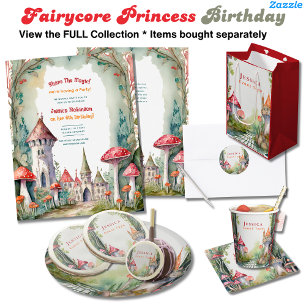 Fairytale Burg Fairycore Princess Birthday Girl Einladung