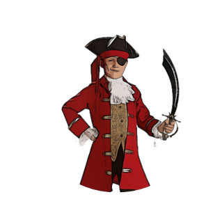 Nautical Blue Boy Pirate Geschenkpapier