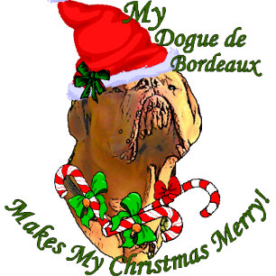 Geschenke Dogue de Bordeaux Christmas Feiertagskarte