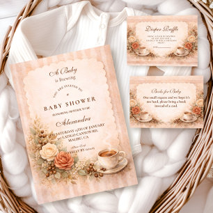 Neutrales Rustikales Baby-Shower „Ein Baby Braut S Serviette