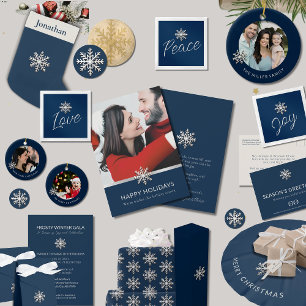 Stilvoll Minimalistisches Snowflake Weihnachtsbaum Polyester Weihnachtsbaumdecke