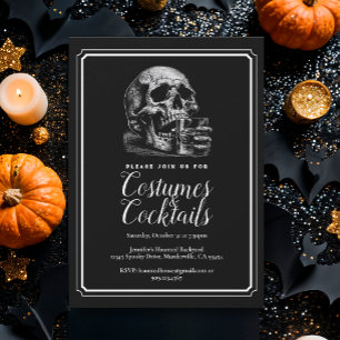 Kostüme und Cocktails - Gothic Skull Halloween Sweatshirt