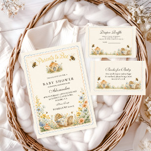 Spaßige Eltern-Imkern-Baby-Party Serviette