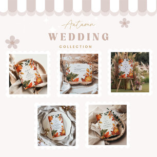 kühne Herbstleaves Hochzeit Einladung
