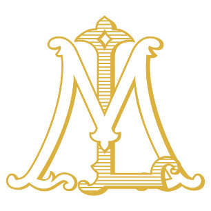 Einladungen zu LM oder ML Monogramm Vintage Weddin